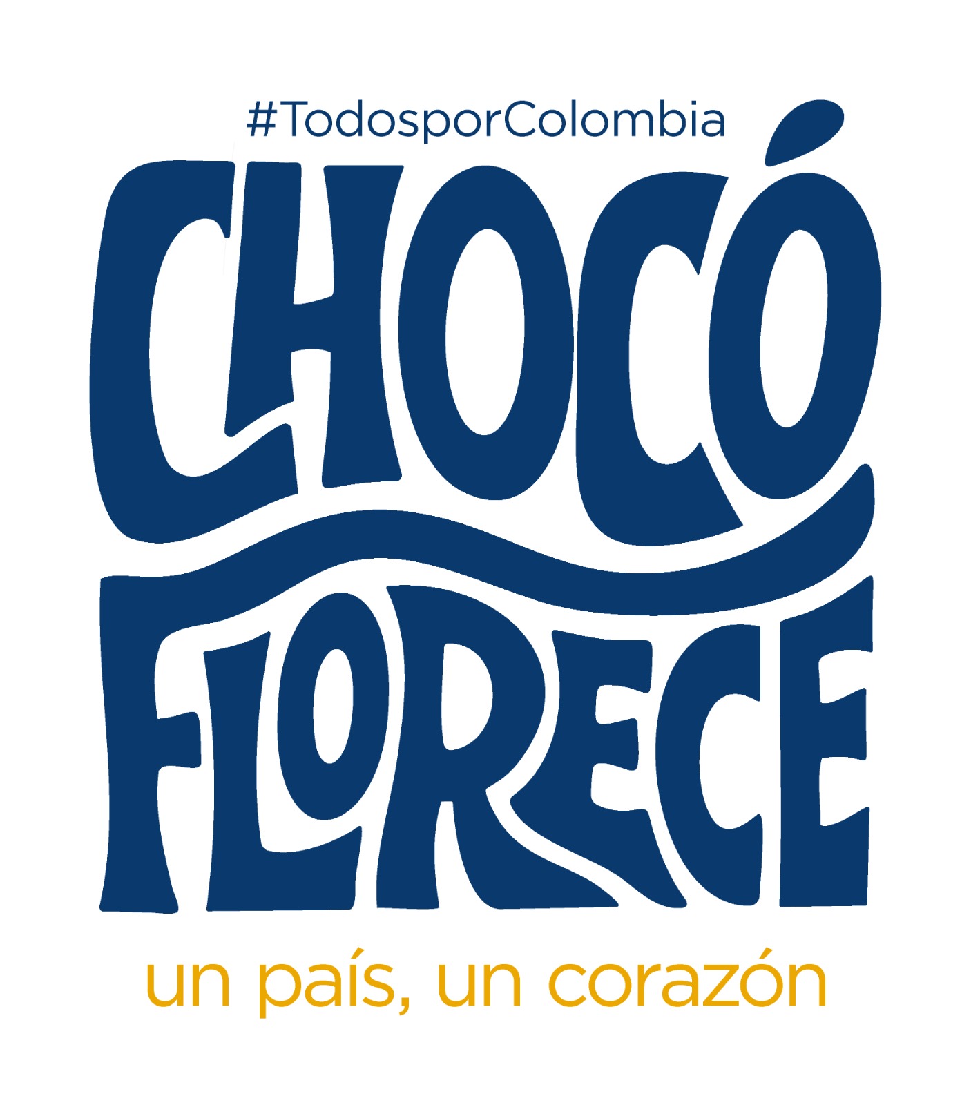 Chocó Florece logo: #TodosporColombia, un país, un corazón